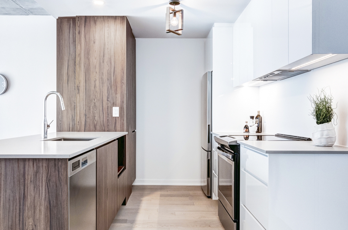 写真:動きやすい動線があるキッチン